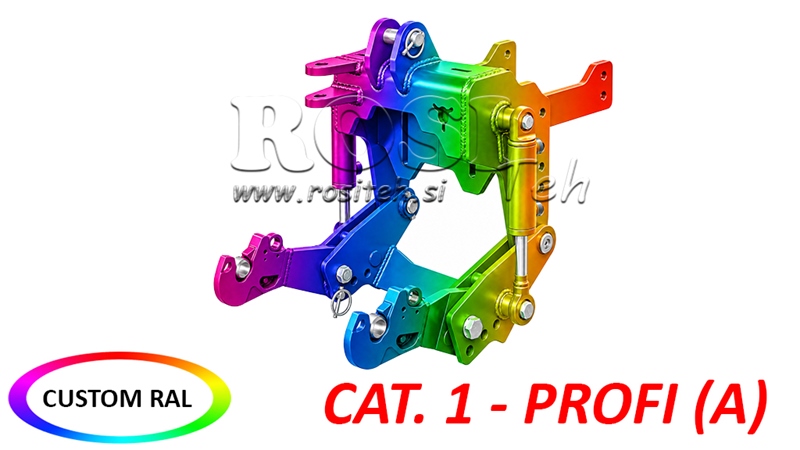 UNIVERSALUS PRIEKINĖS PAKABOS KOMPLEKTAS TRAKTORIUI CAT. 1 - PROFI AUTOMATIC 800 KG (RAL PAGAL JŪSŲ PASIRINKIMĄ)