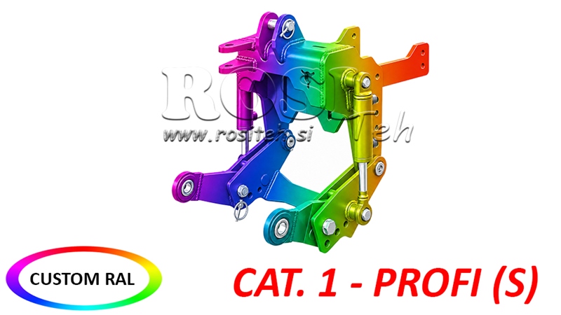 UNIVERSALUS PRIEKINĖS PAKABOS KOMPLEKTAS TRAKTORIUI CAT. 1 - PROFI STANDARD 800 KG (RAL PAGAL JŪSŲ PASIRINKIMĄ)
