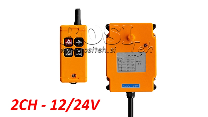 RADIO VALDYMO PULTAS 2CH - 12/24V