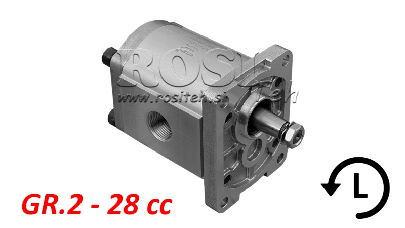 HYDRAULISK PUMPE GR.2 28 CC VENSTRE - GJENGA