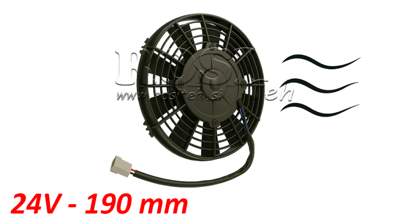 AXIAL VENTILATOR 190MM PULLING 24V