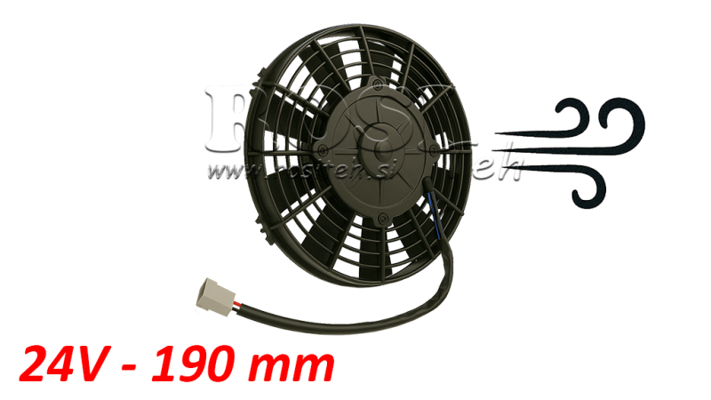 AXIAL VENTILATOR 190MM PUSHING 24V
