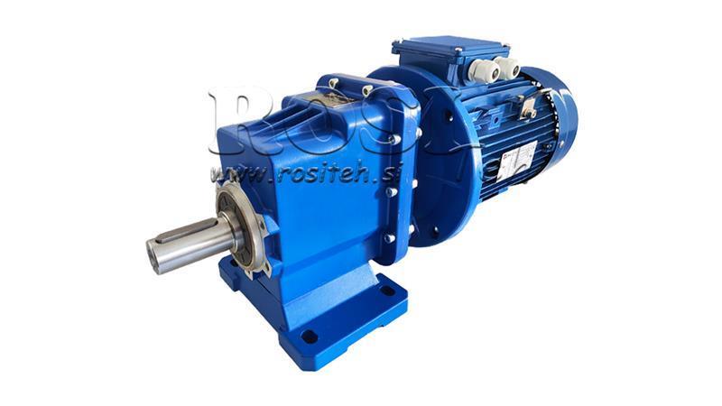 1Fase 3.0kW-ELEKTRISK MOTOR MED ERC04 REDUKTOR MS100 56rpm