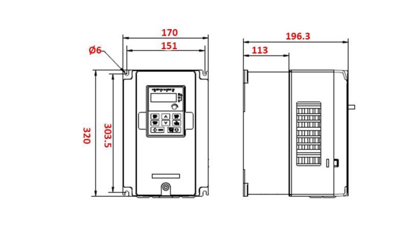 CONVERTITORE DI FREQUENZA-INVERTER 3Fasi 11kW GD20-011G-4-EU