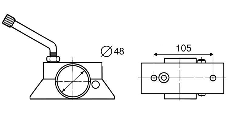 ONDERSTEUNING LEGBEUGEL 150KG AUTO AANHANGER