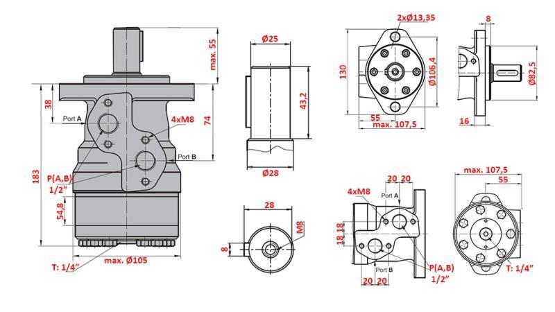 HYDRAULISK MOTOR MR 315