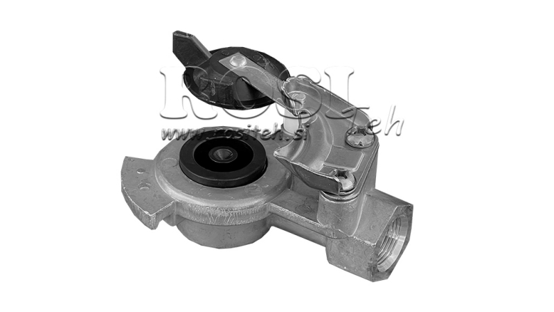 MALE AIR QUICK COUPLING BLACK WITH VALVE