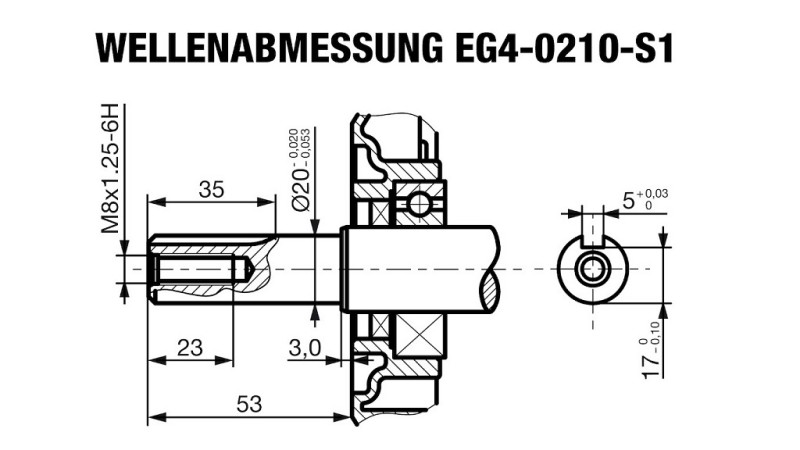 bensinmotor EG4-200cc-5.10kW-3,600 RPM-H-KW20x53-manuell start