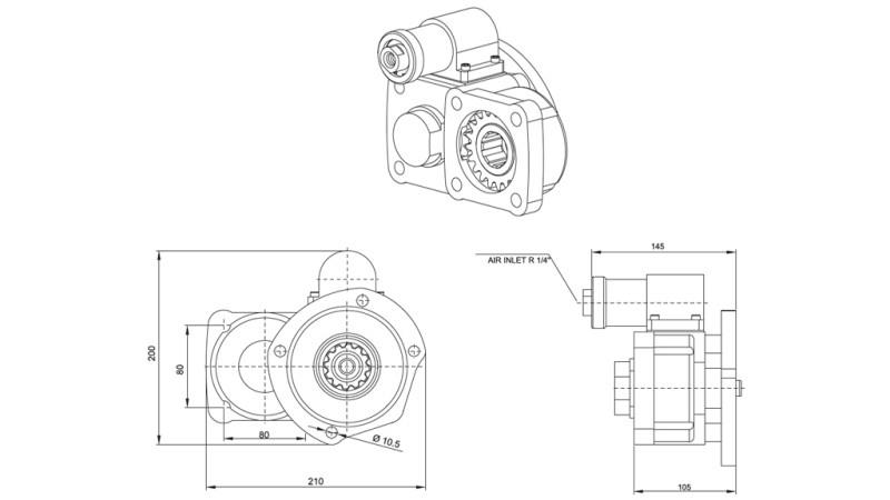 Dimensioni DELLA POMPA IDRAULICA - VOLVO R6-2
