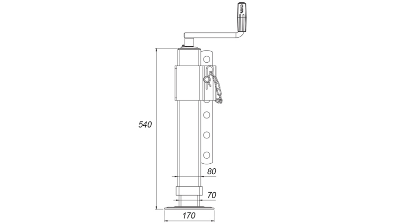 PIEZA DE SOPORTE ROSCADA AJUSTABLE 380mm - 1,200kg