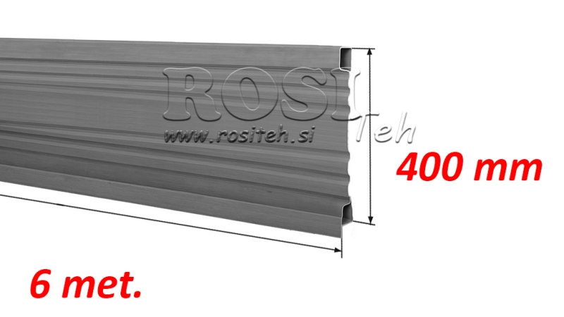 ZIJKANT VOOR KIPPERS TRAILER 6 MET. - HOOGTE 400 MM