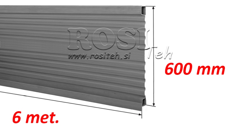 PRIEKABOS ŠONINIS PANELES 6 METRAI - AUKŠTIS 600 mm