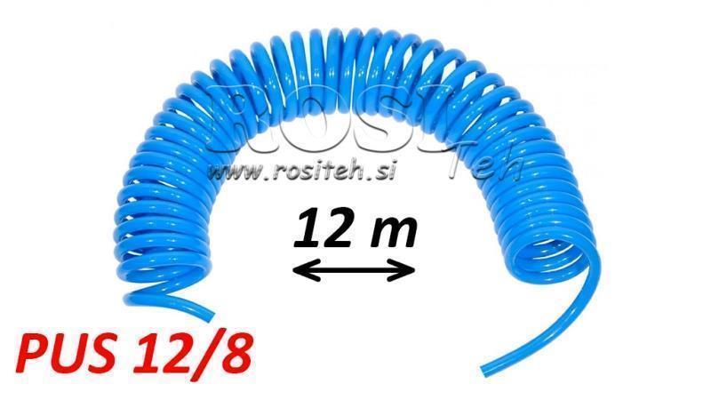 PUS 12/8 12m TUBO D'ARIA BLU NON ATTREZZATO A SPIRALE