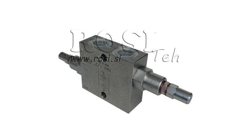 REGOLATORE DI PRESSIONE IDRAULICA DOPPIO VAU 1/2 10-180 BAR