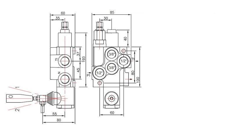 ZAWÓR HYDRAULICZNY 1xP40 JEDNOKIERUNKOWY B1