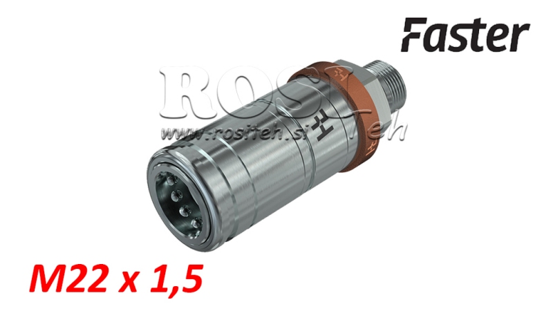 INNESTO RAPIDO TRATTORE FEMMINA 3CFPV PUSH - PULL M22x1,5