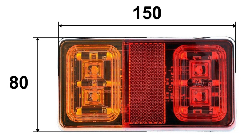 LED SVIJETLO ZADNJE 3 FUNKCIJE  12V-24V KOMBINIRANA