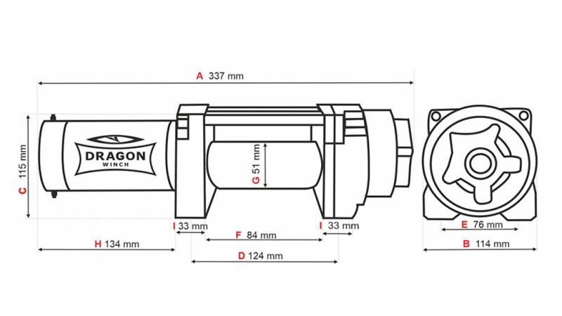 12 V ELEKTRISK VINCH DWH 4500 HD - 2041 kg - SYNTHETISK REP