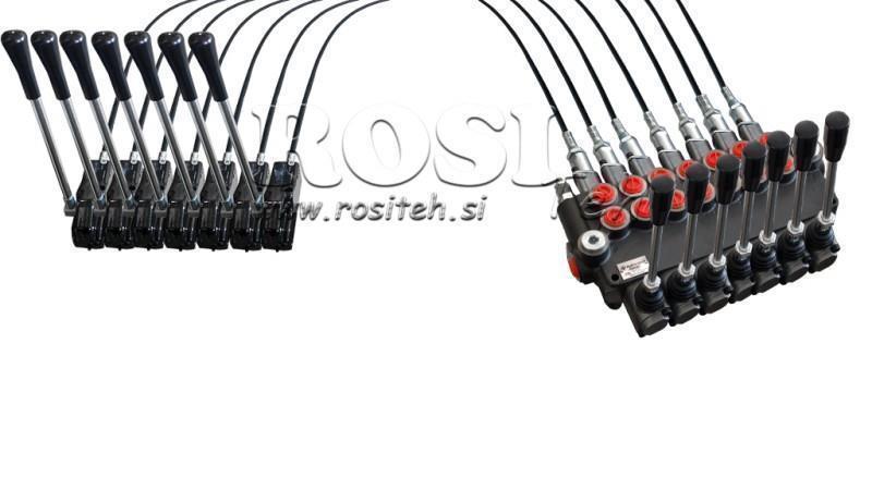 JOYSTICK DOPPIO MANICO 2 m VALVOLA IDRAULICA 7xP40 litri