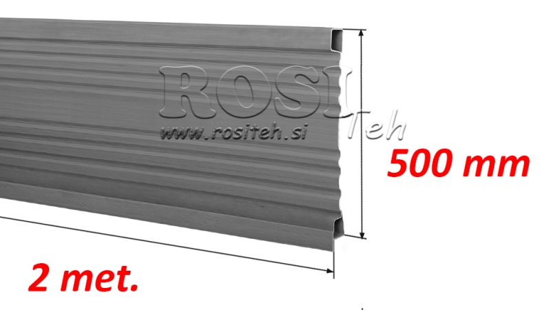 ZIJPANEEL VOOR KIPPERS 2 MET. - HOOGTE 500 MM