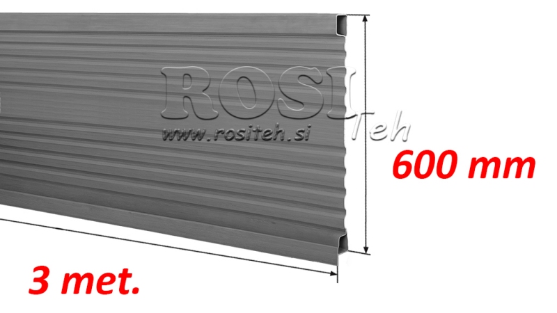 PRIEKINIS PUSĖS PANELE 3 MET. - AUKŠTIS 600 MM
