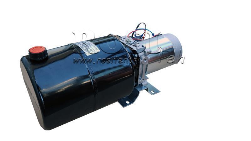 MINI HIDRAULINIS AGREGATAS 12V DC - 1.6kW = 2.1cc - 8 lit - vienpusis surinkimas (metalinis)