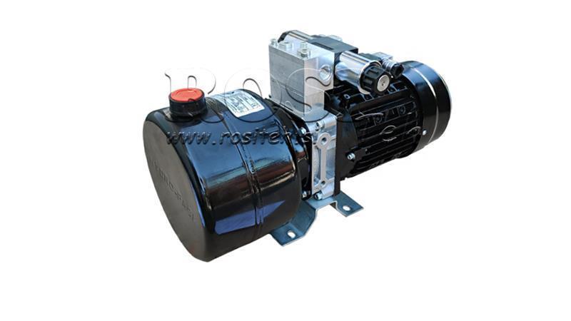 MINI AGREGAT HYDRAULICZNY 230V AC (0.75 kW) 85 bar - 3.7 cc - 5.2 lit/min - zbiornik 4 lit