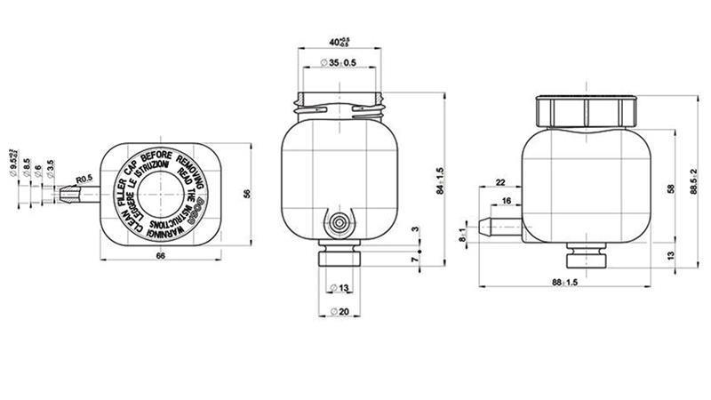 PVC RESERVOAR FOR BREMSOLJE 0.138 lit