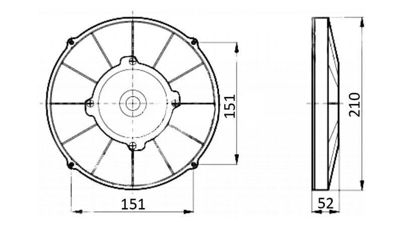 VENTILATORE ASSIALE 190mm SPINGENTE 24V