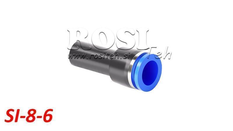 COLLEGAMENTO RIDUTTORE PNEUMATICO PLUG-IN TPA SENZA FILETTO SI-8-6