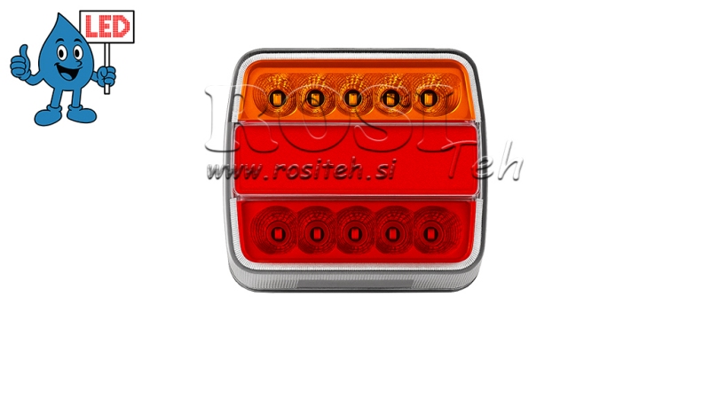 LED ZADNÉ SVETLO PRE PRÍVES KOMBINOVANÉ 4 FUNKCIE 12V
