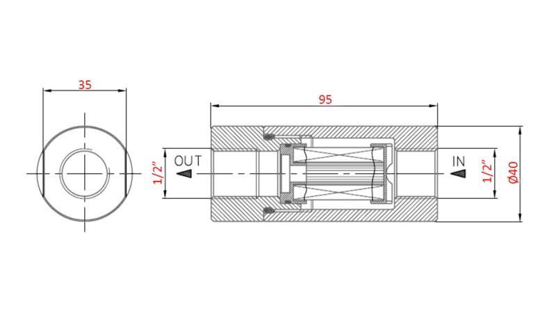 HYDRAULISK TRYKKFILTER 1/2 - 30u - 20LIT - 220bar