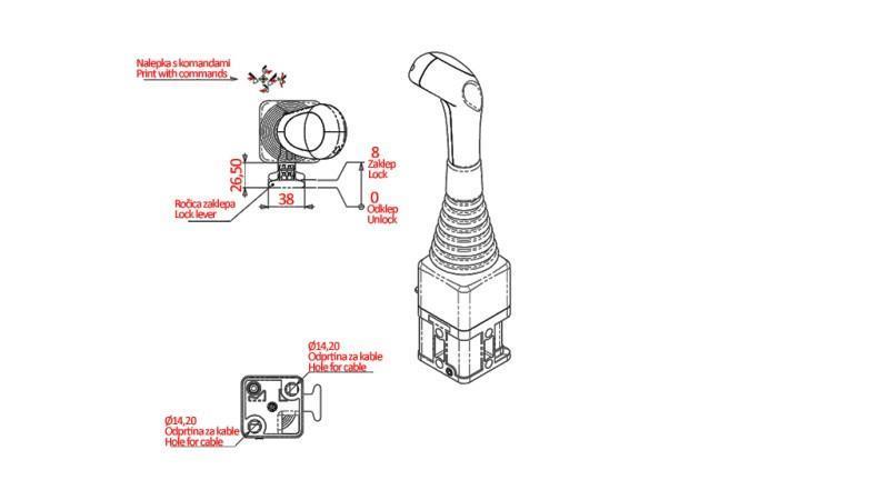 JOYSTICK NIMCO PER VERRICELLO ROTONDO - SENZA PULSANTE