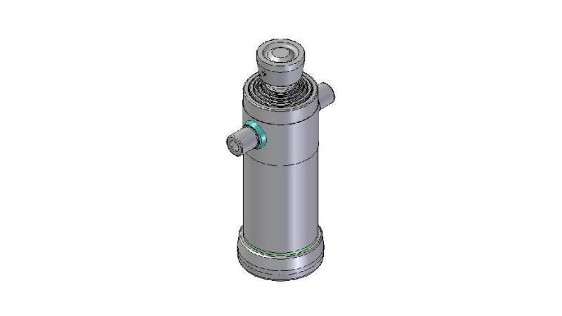 3057S -TELESCOPISK CYLINDER STANDARD/BOLL 5 STEG SLAG 830 DIAMETER 152
