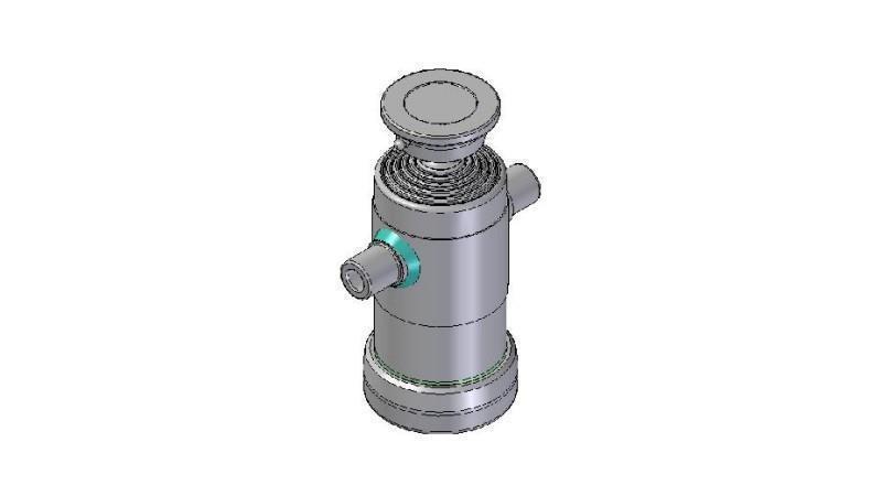 3091S - TELESCOPISK Sylinder STANDARD/KULE 5 TRINN SLAG 840 DIAMETER 124