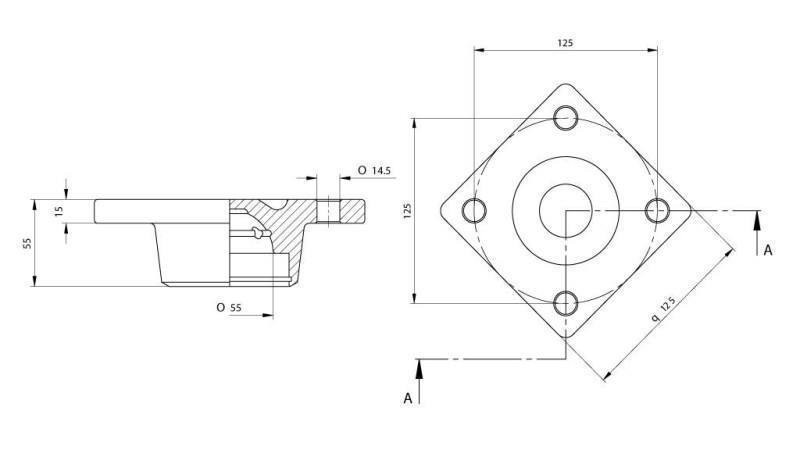PALLA fi 55 CON FLANGIA