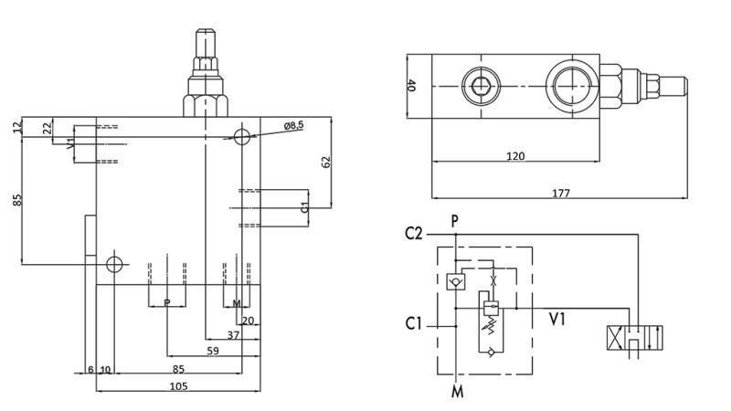 VALVOLA A DOPPIA VELOCITÀ CUBE HI-LO VRSP V1230 95lit - 350bar