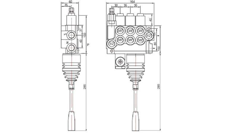 ZAWÓR HYD. 3xP40 JOYSTICK