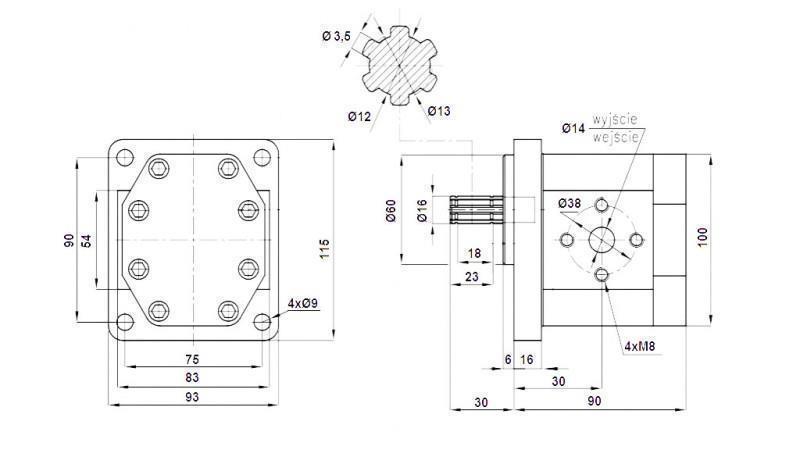 HIDRAULIKUS SZIVATTYÚ NSZ 10 - 6 FOG 10 CC BAL