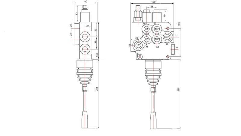 HID. VOŽTUVAS 2xP80 JOYSTICK