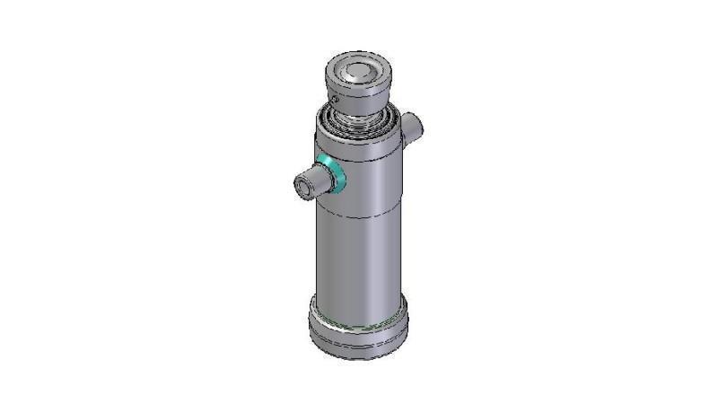 4033S - TELESCOPISK Sylinder STANDARD/KULE 3 TRINN SLAG 893 DIAMETER 124