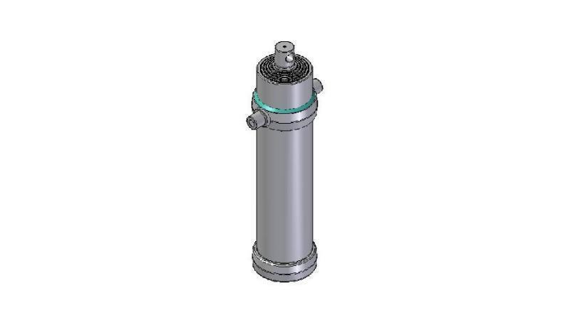 4066F -TELESCOPISK SYLINDER STANDARD/HULL 6 TRINN SLAG 4185 DIAMETER 190