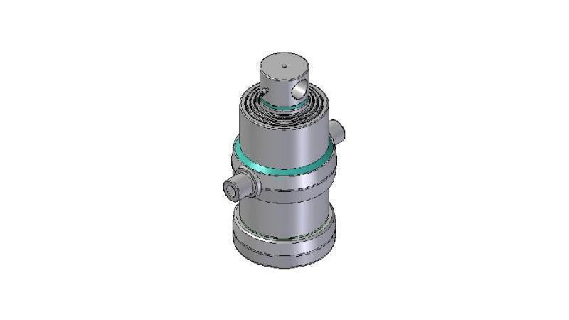 4081F -TELESCOPISK CYLINDER STANDARD/HÅL 4 STEG RESA 1190 DIAMETER 190