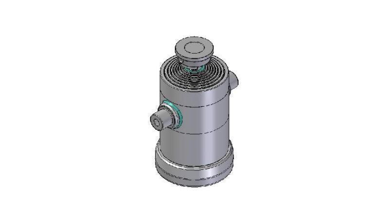 8033S -CYLINDER TELESKOPOWY STANDARD/KULKA 8 ETAPÓW SKOKU 2540 ŚREDNICA 270