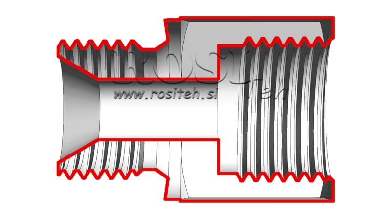 HIDRAVLIČNI  ADAPTER MOŠKI-ŽENSKI 18x1,5-3/8
