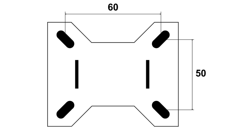 ROUE 75mm AVEC BASE FIXE