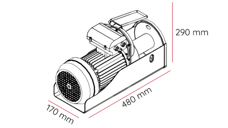 230 V ELEKTRISK VINCH DWI 500/990 kg