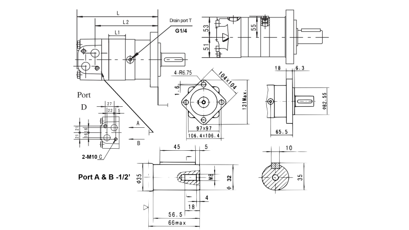 HÜDRAULILINE MOOTOR MS 80 ECO (ALSG3-80)