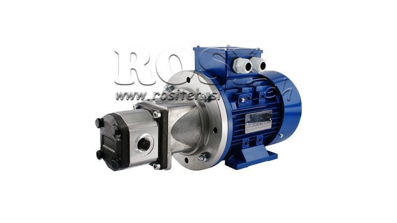 GRUPPO DI ASSEMBLAGGIO POMPA IDRAULICA 2 12 ccm MOTORE ELETTRICO 3-fasi - 4 KW (portata = 17 litri/min)