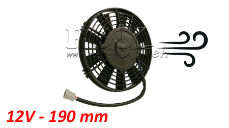 AXIAL VENTILATOR 190MM PUSHING 12V